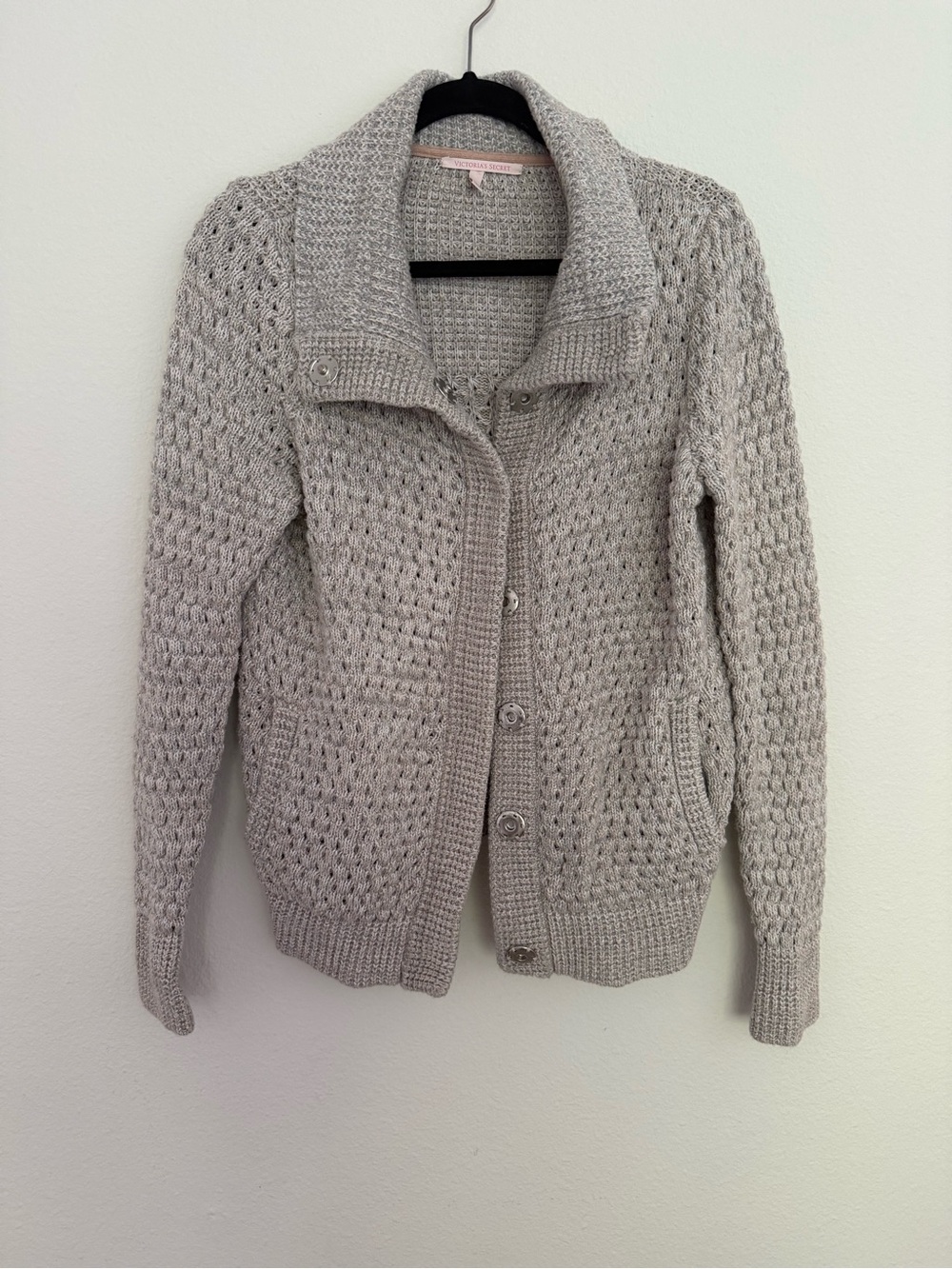 Victoria Secret Cable Knit Snap Button Cardigan